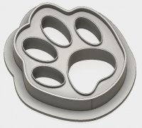 Paw Print Cookie Cutter 3d Models To Print Yeggi