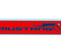 Red Ford Mustang Keychain