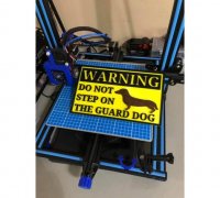 Dachshund Sign 3d Models To Print Yeggi - guard dog warning sign roblox