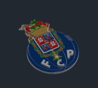 STL file FC PORTO Logo 🏈・Template to download and 3D print・Cults