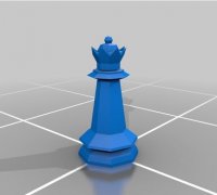 3D Printed LOW POLY 3D CHESS by marceltorigami