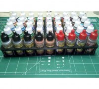 Dropper Bottle Paint Rack by Kirikugo, Download free STL model