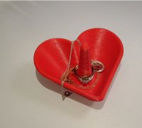 Free 3D file Key to my heart necklace & ring box 🔑・3D printer