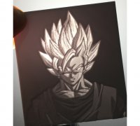 STL file Light Box San Goku lithophanie multi colors 📦・Model to download  and 3D print・Cults