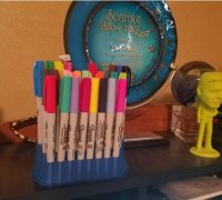 3D Printable Sharpie Holder by Mike Vol