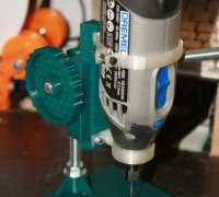 KATSU Rotary Tool connectors for Drill Press for a Dremel by Ambrosia, Download free STL model