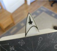 3D printed Star Trek Enterprise Bookmark 