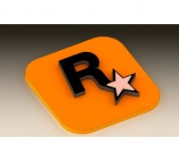 Rockstar Logo - 3D model by FacultyManBruce (@facultymanbruce) [96c34bf]