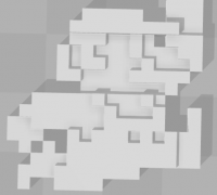Mario pixel art by O.H, Download free STL model
