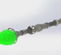 1:1  Scale BVS Kryptonite Spear Model Can Be lighted For Cosplay
