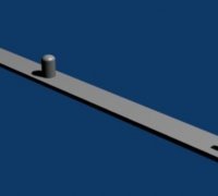 Animation Peg Bar 3D Printed Black for Animators with 3 Round Pegs for use  with Standard 3 Hole Punched Paper from ToonTools