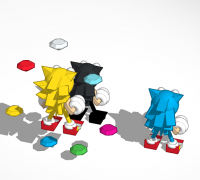 Super Sonic Fanart 3D Print Model in Figurines 3DExport