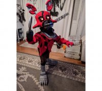 Funtime Foxy FNAF Wearable mask by Jace1969, Download free STL model