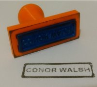 Custom Stamp with Exchangeable Text by cbaoth, Download free STL model