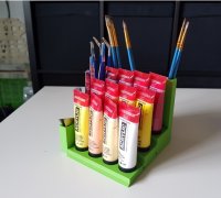 In-use Paintbrush Holder by juanr, Download free STL model