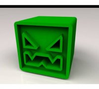 STL file Geometry dash cat cube 💨・3D printer model to download
