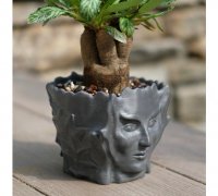 Free STL file Face Flowerpot [GIGACHAD Conrad] 🇹🇩・3D print