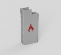 Flick It! Bic Lighter Case Keychain & Evil Flame by Grandpa 3DPrints, Download free STL model