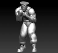 3D Printed Guile from Street Fighter 2 by nikko3d