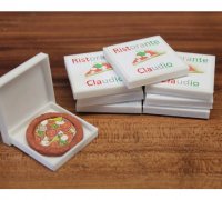 Open pizza box Stock 3D asset