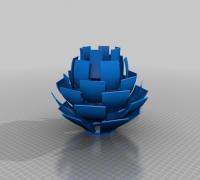 Leafy artichoke ceramic table lamp 3D model - TurboSquid 1560353