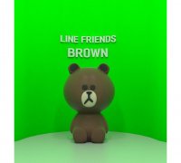 STL file Xxray Plus Brown ( LINE FRIENDS ) ➕・Model to download