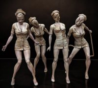 STL file Pyramid Head Girl - Silent Hill Fan Art 👧・3D printer model to  download・Cults