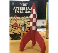 Fichier STL gratuit Tintin Rocket Dual-color / Fusée Tintin Bi