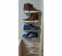 Dowel Shoe Rack/Clothes Hooks by Mark Grantony, Download free STL model