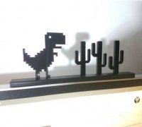 3D Printed Google Dinosaur T-Rex by xaqani ahmadov