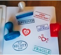 Rubber stamp shaped rubber stamp holder by Schehlein, Download free STL  model