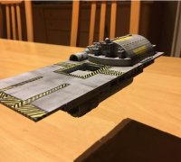 Tubeship aka Eaglebash ship Battlestar Galactica ragtag fleet 3D Printed Model 