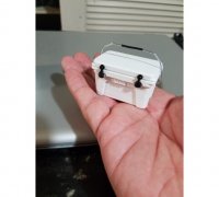 1:6 Scale Miniature Yeti Bucket With Lid 3D Printed 
