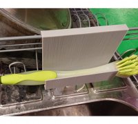 Kitchen Brush and Sponge Holder by Nikos, Download free STL model