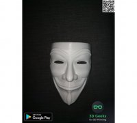 STL file Guy Fawkes Mask 3D print model 🎭・3D printable design to