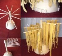 3D file Wooden Collapsible Pasta & Spaghetti Drying Rack 🪵・3D printer  design to download・Cults