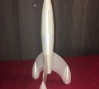 Fichier STL gratuit fusée tintin 👽・Modèle imprimable en 3D à
