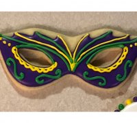Mardi Gras Mask with Feathers Cookie Cutter and Fondant Cutter and Clay  Cutter, Fondant Cutter, Clay Cutter
