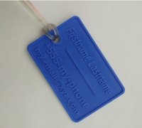 Free-2 Gambar Grafiti Nama Bayu Luggage Tag 3D Print Leather Travel Bag ID Card