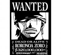 Roronoa Zoro One Piece Zoro Pirate Hunter Bounty Poster Photographic Print  for Sale by One Piece Bounty Poster