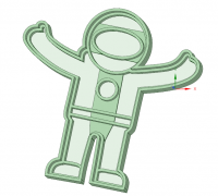 STL file ASTRONAUT AND MOON COOKIE AND FONDANT CUTTERS・3D printable model  to download・Cults