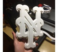 New York Mets Major League Baseball Simple Pattern 3D Print