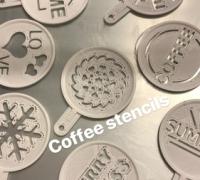 Free 3D file Louis Vuitton coffee stencil ☕・3D printer model to