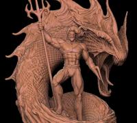 STL file black manta aquaman dc marvel united chibi style 🕹・3D printing  idea to download・Cults