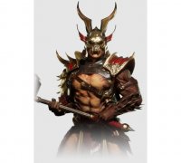 OBJ file Mortal Kombat 2 - 3 Shao Khan Statue 🥷・3D printable