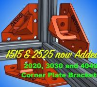 20Pcs Aluminum Gusset Plate Angle 1515 Aluminum Profile1515 Series for3D Printer 