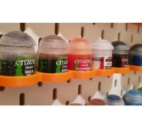 STL file Citadel Modular Paint Bottle Rack/Organizer/Holder - (6 Bottle)  32mm, Citadel, 32mm, Wall mount, Model paints, Art-tool, Paint rack, Paint  jar holder, Paint storage organizer, Airbrush, Desk organizer, Wall rack,  Miniatures