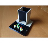Collapsible Dice Tower by FlyboyEUC, Download free STL model