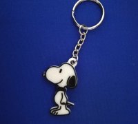 3D file Keychain Snoopy // Snoopy keychain 🗝️・3D printable model to  download・Cults