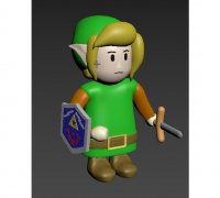 OBJ file Link Zelda Cat Figure 🔗・3D print model to download・Cults